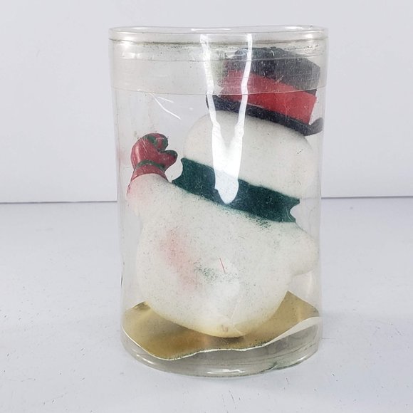 Gibson Greeting Cards Inc Collector's Tree Trims Snowman Flocked Figurine *Flaw* - Picture 4 of 6